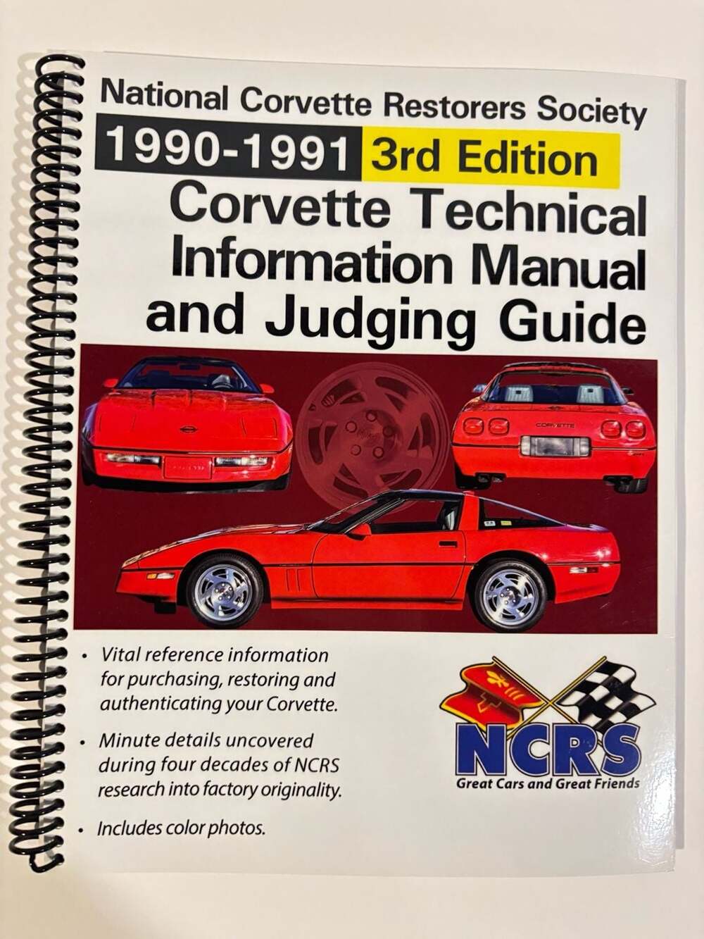 NCRS 1990-1991 3rd Edition Corvette Technical Manual and Judging Guide